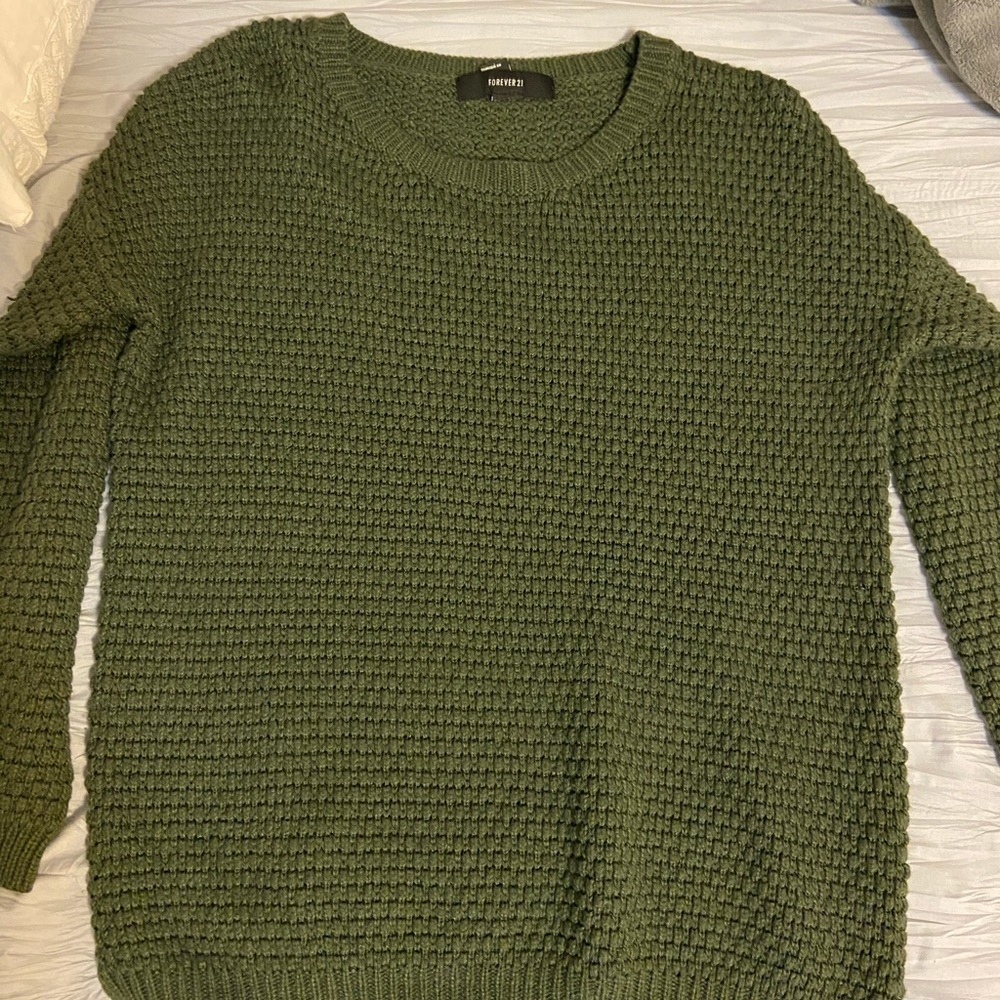 Olive Green knit sweater